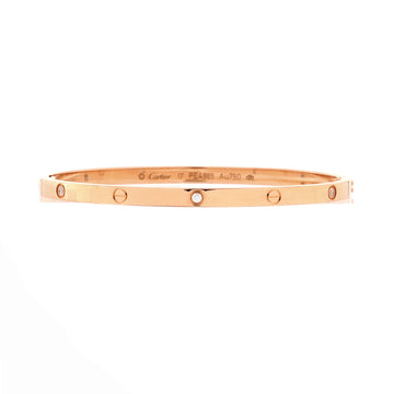 Cartier Love 6 Diamond Bracelet 18K Rose Gold and Diamonds Small