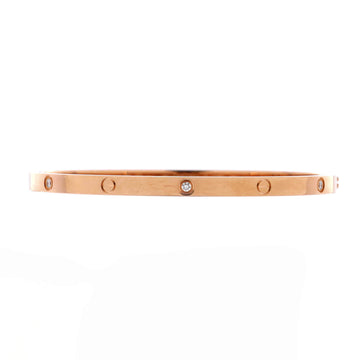 Cartier Love 6 Diamond Bracelet 18K Rose Gold and Diamonds Small