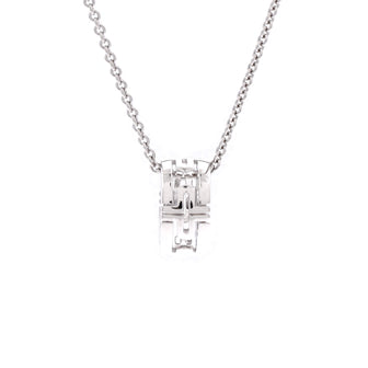 Bvlgari Parentesi Ring Pendant Necklace 18K White Gold
