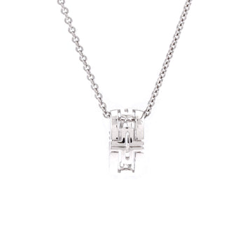 Bvlgari Parentesi Ring Pendant Necklace 18K White Gold