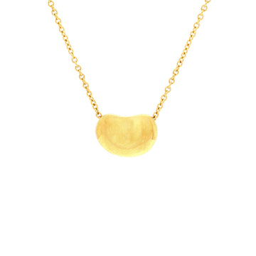 Tiffany & Co. Elsa Peretti Bean Pendant Necklace 18K Yellow Gold 11mm