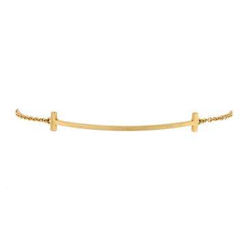 Tiffany & Co. T Smile Chain Bracelet 18K Yellow Gold Medium