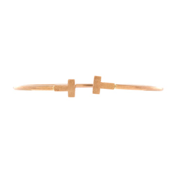 Tiffany & Co. T Wire Bracelet 18K Rose Gold Narrow