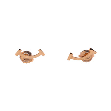 Tiffany & Co. T Smile Stud Earrings 18K Rose Gold