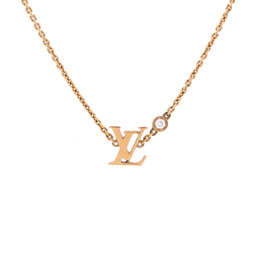 Louis Vuitton Idylle Blossom LV Pendant Necklace 18K Rose Gold with Diamond