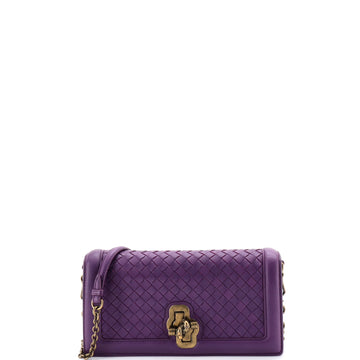Bottega Veneta Olimpia Knot Chain Clutch Intrecciato Nappa