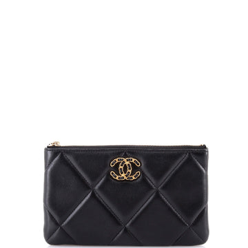 Chanel 19 O Case Pouch Quilted Lambskin Small