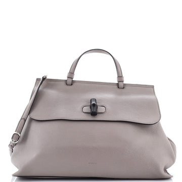 Gucci Bamboo Daily Top Handle Bag Leather Large