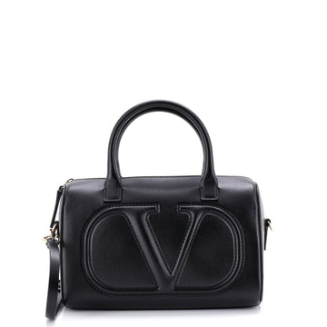 Valentino Garavani VLogo Walk Convertible Bowler Leather Small