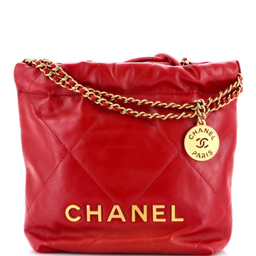 Chanel 22 Chain Hobo Quilted Calfskin Mini