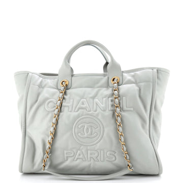 Chanel Deauville NM Tote Embossed Calfskin Medium