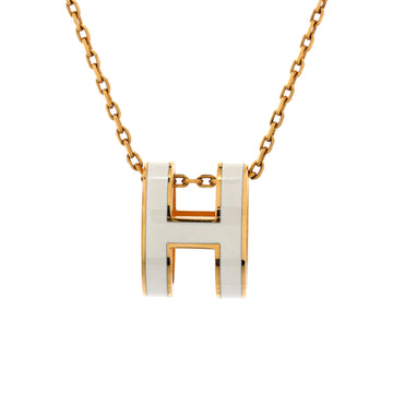 Hermes Pop H Pendant Chain Necklace Metal and Enamel