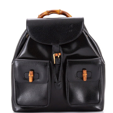 Gucci Vintage Bamboo Backpack Leather Medium