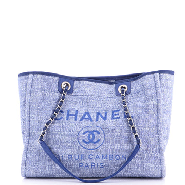 Chanel Deauville Tote Raffia with Glitter Detail Medium