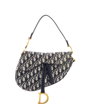 Christian Dior Saddle Handbag Oblique Canvas Medium