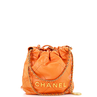 Chanel 22 Chain Hobo Quilted Calfskin Mini