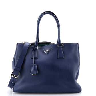 Prada Galleria Double Zip Tote Leather Medium