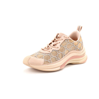 Gucci Women's Run Sneakers Crystal GG Embellished Mesh