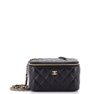 Chanel Classic Vanity Case with Chain Quilted Lambskin Small
