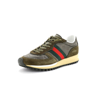 Gucci Men's Re-Motion Sneakers GG Canvas and Suede