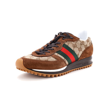 Gucci Men's Re-Motion Sneakers GG Canvas and Suede