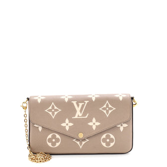 Louis Vuitton Felicie Pochette Bicolor Monogram Empreinte Giant