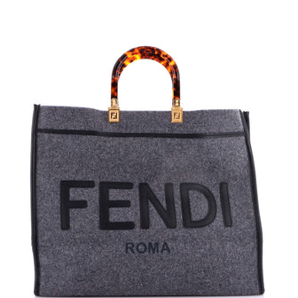 Fendi Sunshine Shopper Tote Wool Large