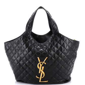 Saint Laurent Icare Shopping Tote Quilted Leather Maxi