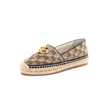Gucci Women's GG Marmont Espadrilles Diagonal Quilted GG Canvas