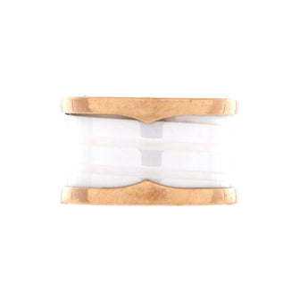 Bvlgari B.Zero1 Three Band Ring 18K Rose Gold and Ceramic