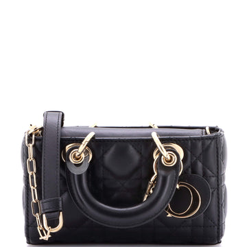 Christian Dior Lady D-Joy Bag Cannage Quilt Lambskin Micro