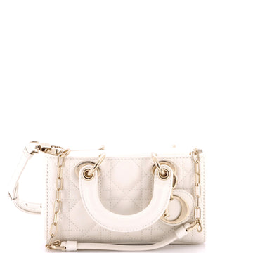 Christian Dior Lady D-Joy Bag Cannage Quilt Lambskin Micro