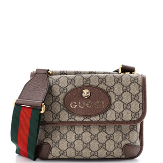 Gucci Neo Vintage Flap Messenger GG Coated Canvas Small