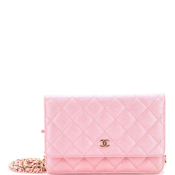 Chanel Wallet on Chain Quilted Iridescent Caviar
