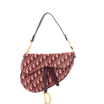 Christian Dior Saddle Handbag Oblique Canvas Medium