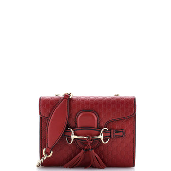 Gucci Emily Chain Flap Bag Microguccissima Leather Mini