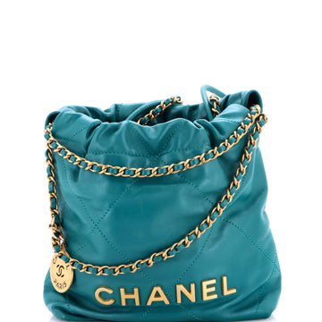 Chanel 22 Chain Hobo Quilted Calfskin Mini