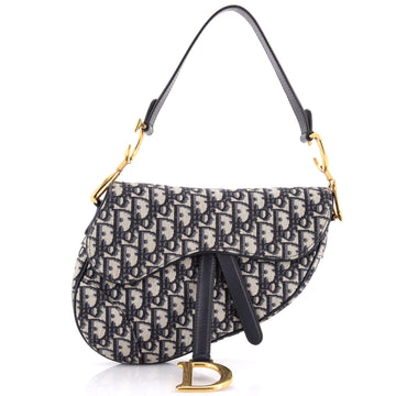 Christian Dior Saddle Handbag Oblique Canvas Medium