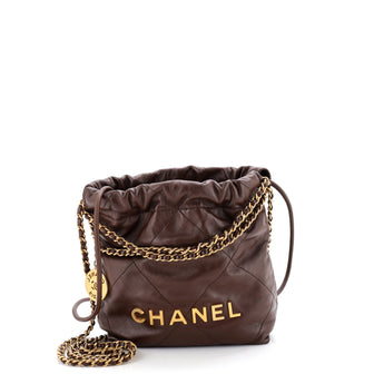 Chanel 22 Chain Hobo Quilted Calfskin Mini