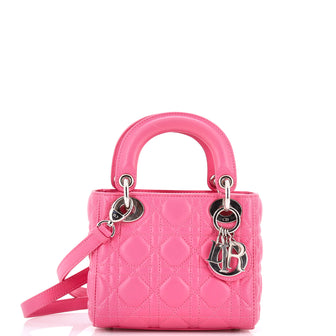 Christian Dior Lady Dior Bag Cannage Quilt Lambskin Mini