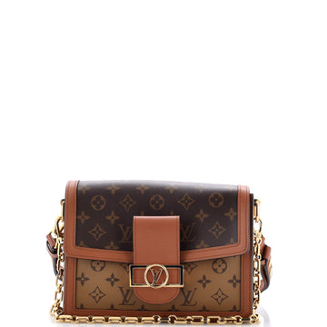 Louis Vuitton Dauphine Shoulder Bag Reverse Monogram Canvas MM