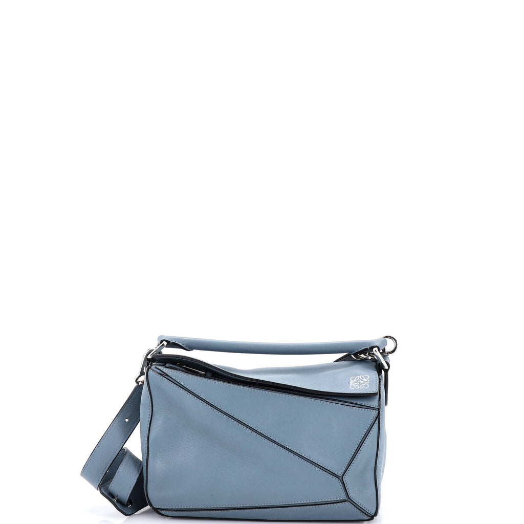 Loewe Puzzle Bag Leather Small Blue 3975773