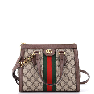 Gucci Ophidia Top Handle Tote GG Coated Canvas Small