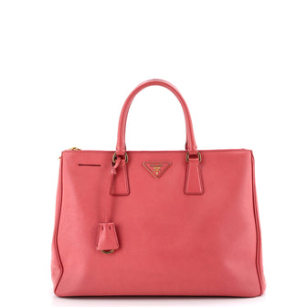 Prada Double Zip Lux Tote Saffiano Leather Large