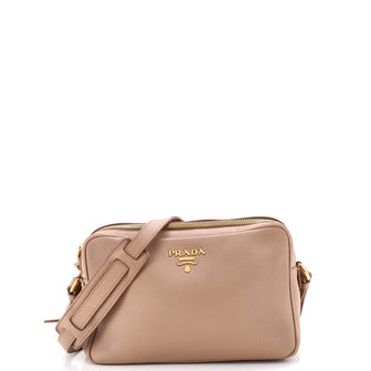 Prada Double Zip Camera Bag Vitello Daino