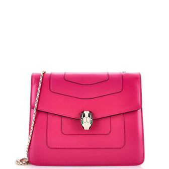 Bvlgari Serpenti Forever Square Shoulder Bag Leather Medium