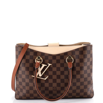 Louis Vuitton LV Riverside Handbag Damier with Leather