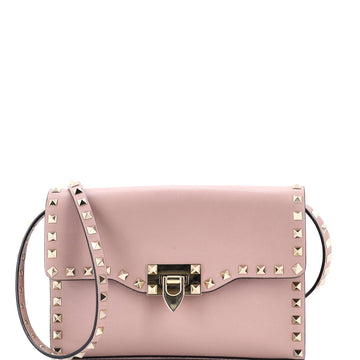 Valentino Garavani Rockstud Flip Lock Flap Bag Leather Medium