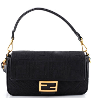 Fendi Baguette NM Bag Zucca Embroidered Canvas Medium