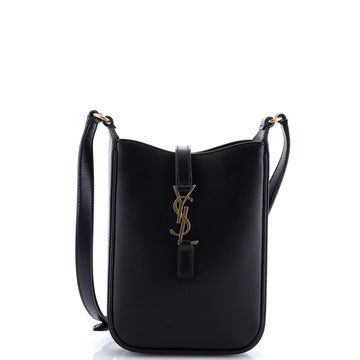 Saint Laurent Le 5 a 7 Vertical Shoulder Bag Leather Mini